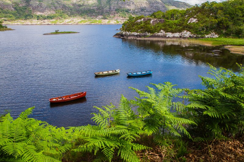 Boats on the Upper Lake Killarney, Co. Kerry.jpg